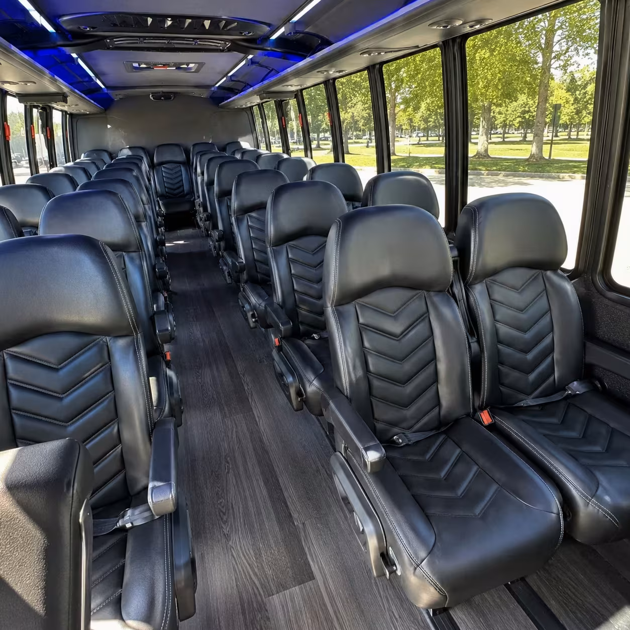 multi stop perris employee minibus rentals for inland empire routes